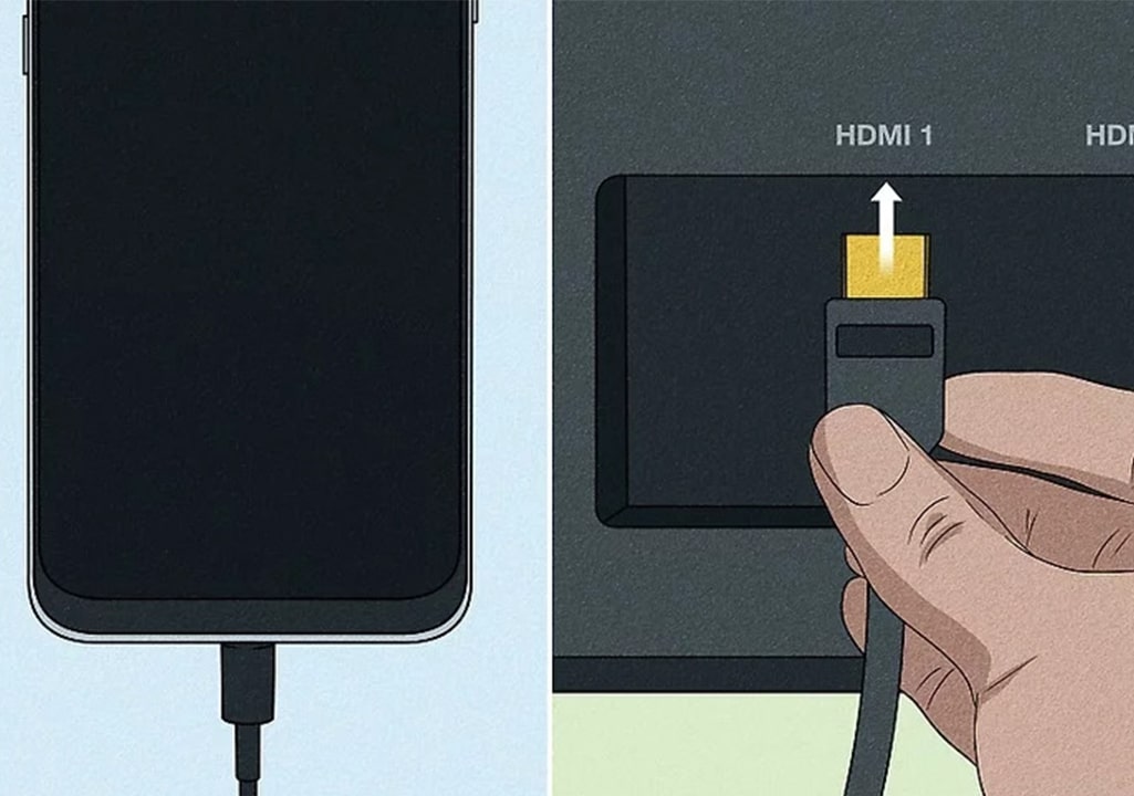 چگونه گوشی را با کابل شارژر به تلویزیون وصل کنیم محتوای گوشی را بر روی آن پخش کنیم