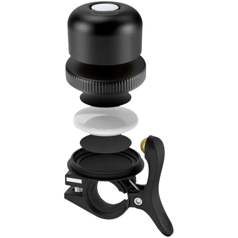 زنگ دوچرخه و موتور پاورولوژی مدل Powerology PPBCHAX3 Bicycle & Scooter Bell With Air tag