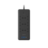 چندراهی برق و محافظ ولتاژ پاورولوژی مدل Powerology 48W 6AC 1x PD USB-C and 3x QC USB-A Power Strip